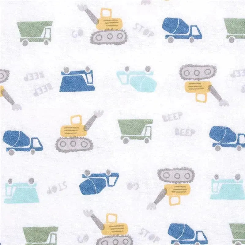 Gerber Bedding - 5Pk Flannel Baby Blanket - Safari trucks Image 3