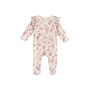 Gerber Just Born Sleep 'N Play Tie Bodysuit, Pink Image 1