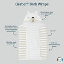 Gerber Terry Hooded Bath Wrap Bear Image 3