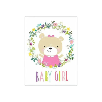 Gina B Designs - Baby Card, Baby Girl Bear Image 1