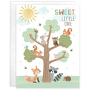 Gina B Designs - Baby Greeting Card Forest Animal Tree Image 1