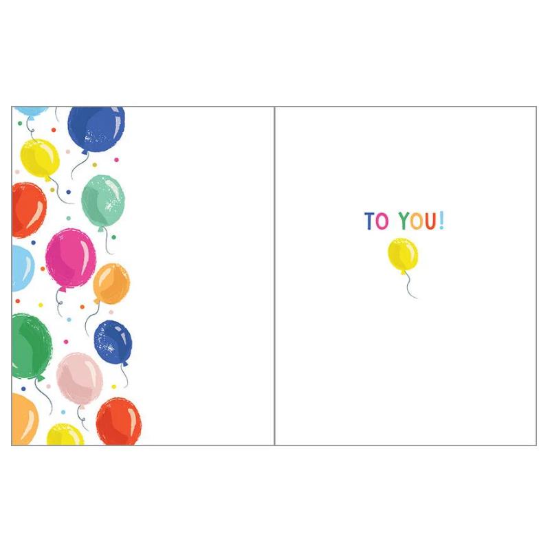 Gina B Designs - Birthday Greeting Card Floating Balloons Image 2