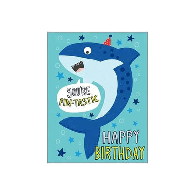 Gina B Designs - Birthday Greetings Card, Shark Image 1
