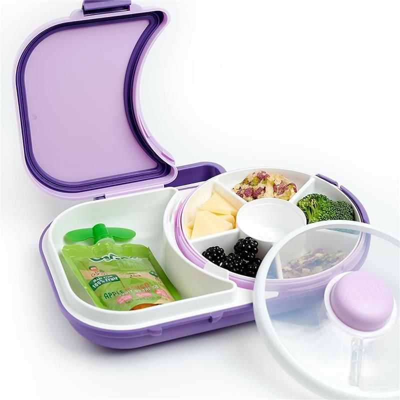 Gobe - Kids Lunchbox With Snack Spinner, Grape Purple Image 2