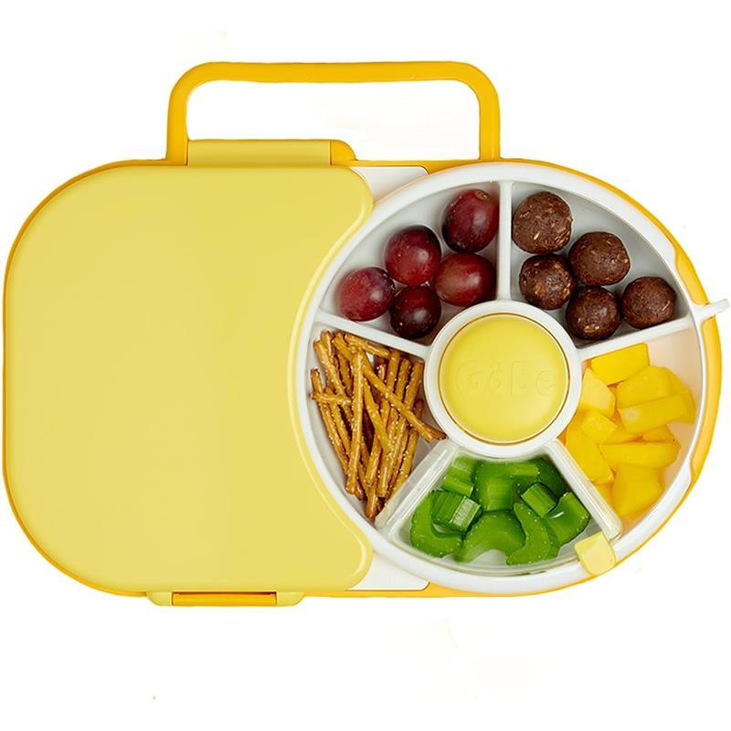 Gobe - Kids Lunchbox With Snack Spinner, Honey Yellow Image 1