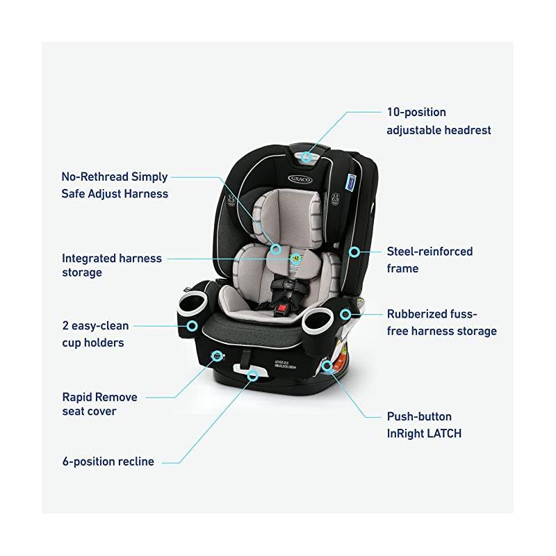 Graco - Graco 4Ever DLX SnugLock Grow 4-in-1 Car Seat, Maison Image 7
