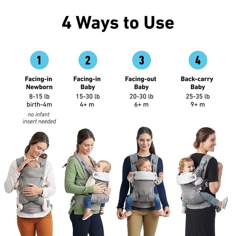 Graco - Cradle Me 4-in-1 Baby Carrier, Grey Image 8
