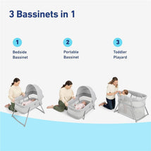 Graco - DreamMore 3-in-1 Portable Bassinet & Travel Crib, Modern Cottage Collection Image 2