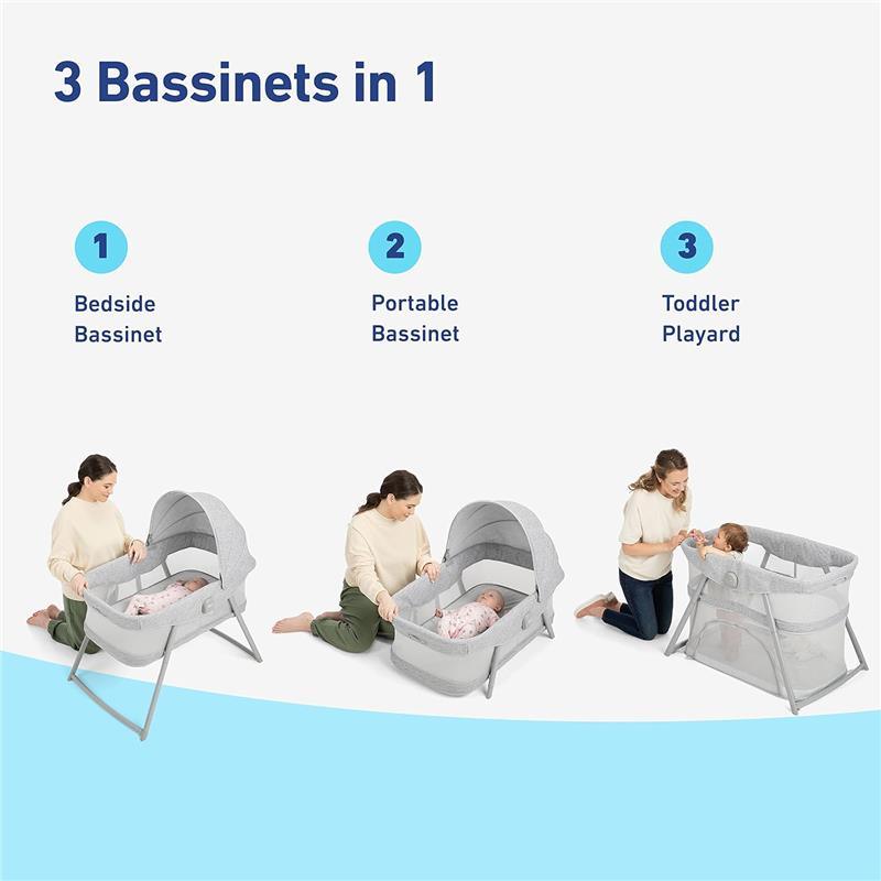 Graco - DreamMore 3-in-1 Portable Bassinet & Travel Crib, Modern Cottage Collection Image 2