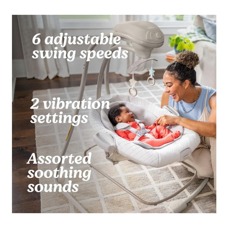 Graco DuetConnect LX Baby Swing and Bouncer - 2-in-1 Infant Swing and