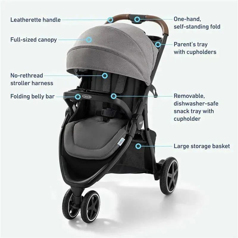 stroller and car seat combo Graco Outpace All-Terrain Travel System, Briggs