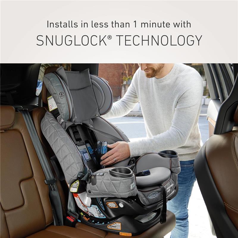graco extend2fit vs britax one4life Graco - Premier 4Ever DLX Extend2Fit SnugLock 4-in-1 Car Seat Featuring Anti-Rebound Bar, Midtown