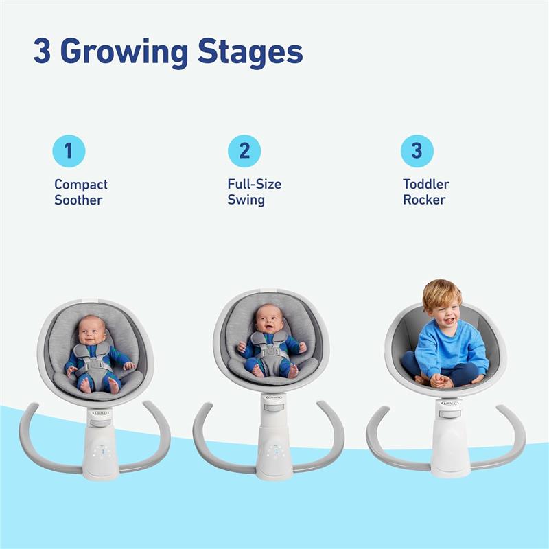 Graco - Soothe 'N Sway Bluetooth Swing, Lucca Image 7