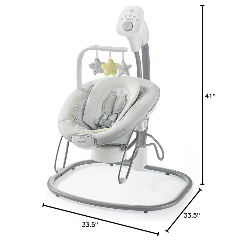 Graco Sway2Me Portable Baby Swing and Bouncer Seat with Music, Watson Image 7