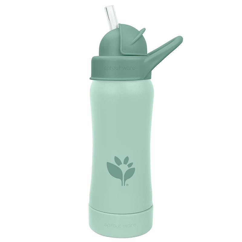 Green Sprouts - 10 Oz Sprout Ware Straw Bottle, Sage Image 1