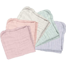 Green Sprouts - 5Pk Absorbent Organic Cotton Muslin Cloths, Rose Image 1