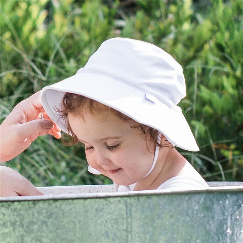 Green Sprouts - Baby Breathable Swim & Sun Bucket Hat, White Image 2