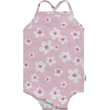 Green Sprouts - Baby Girl's Easy-Change Eco Swimsuit, Large Blossoms Image 1