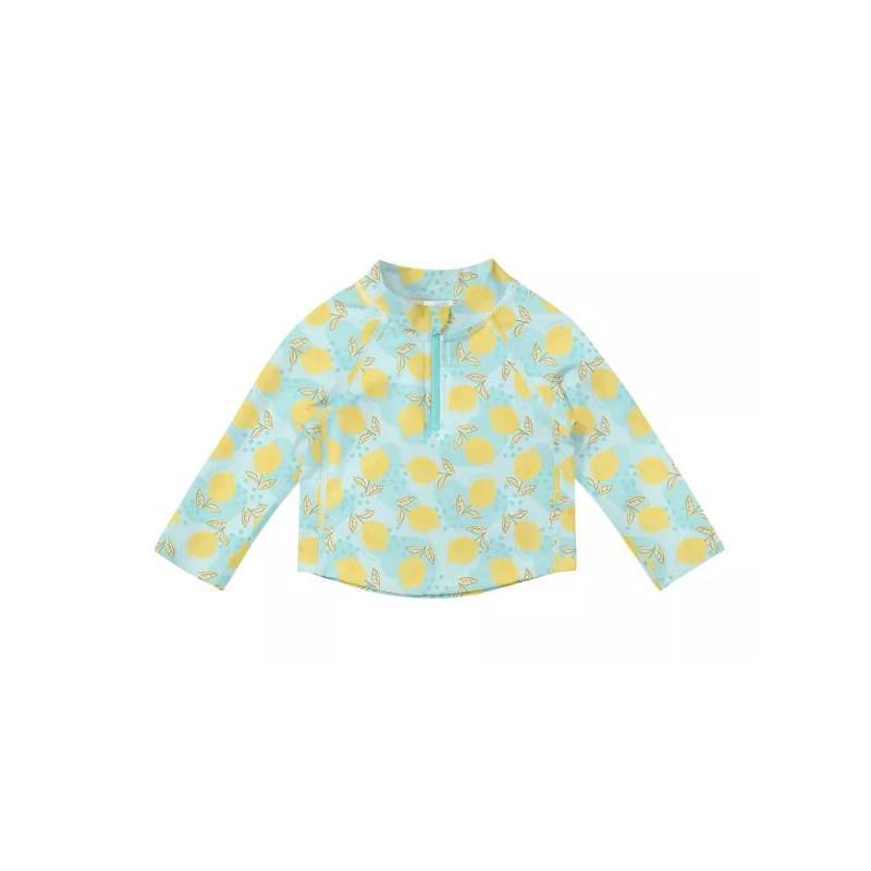 Green Sprouts - Baby Long Sleeve Zip Rashguard Shirt, Lemons Image 1