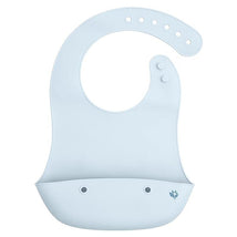 Green Sprouts - Baby Silicone Scoop Bib, Light Blueberry Image 1