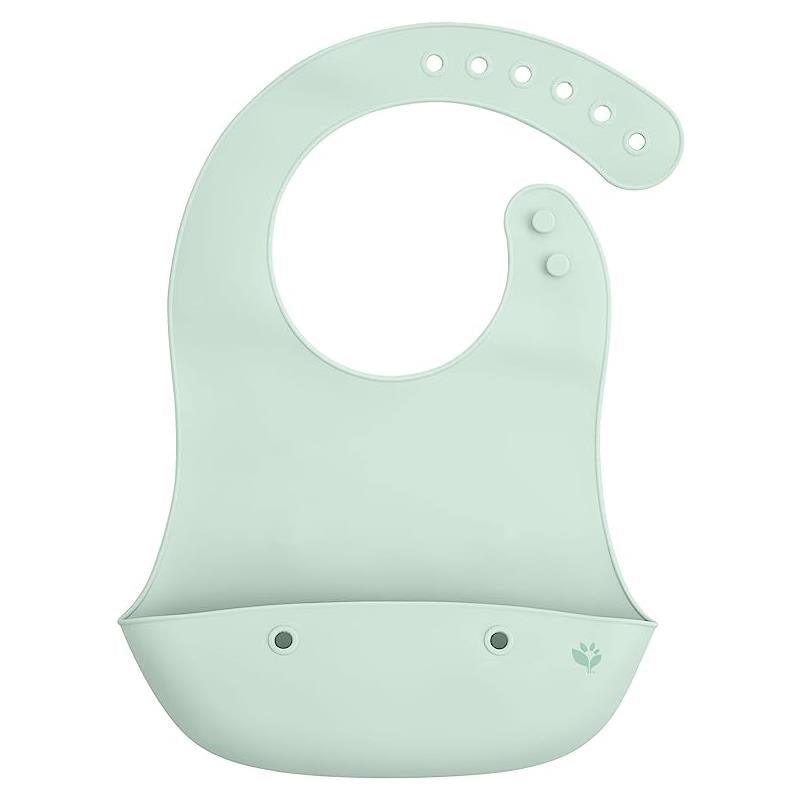 Green Sprouts - Baby Silicone Scoop Bib, Light Sage Image 1