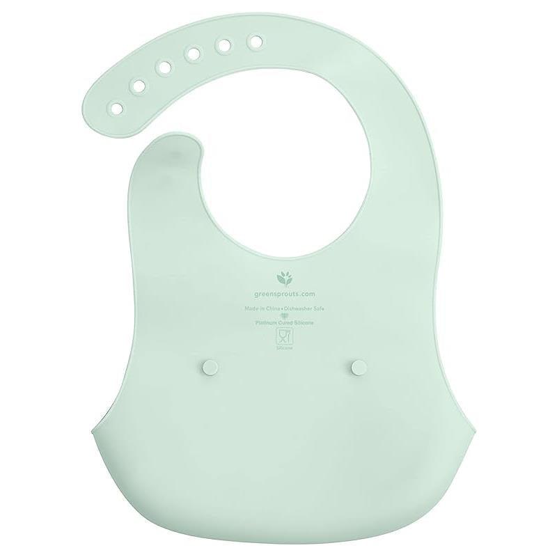 Green Sprouts - Baby Silicone Scoop Bib, Light Sage Image 2