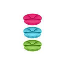 Green Sprouts Learning Plate Made from Silicone, Pink Image 3