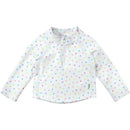 Green Sprouts - Long Sleeve Zip Rashguard Shirt, White Rainbow Dot Image 1