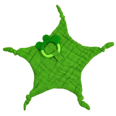 Green Sprouts Muslin Blankie Teether, Green Image 1