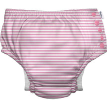 Green Sprouts - Reusable Eco Snap Swim Diaper, Light Pink Pinstripe Image 1