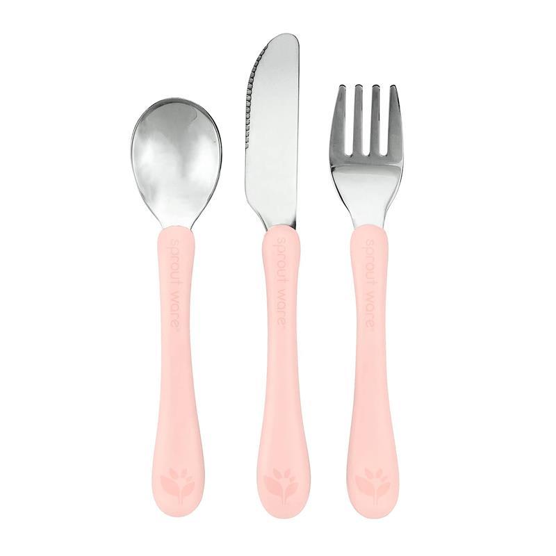 Green Sprouts - Stainless Steel & Sprout Ware Kids Cutlery, Light Grapefruit Image 1