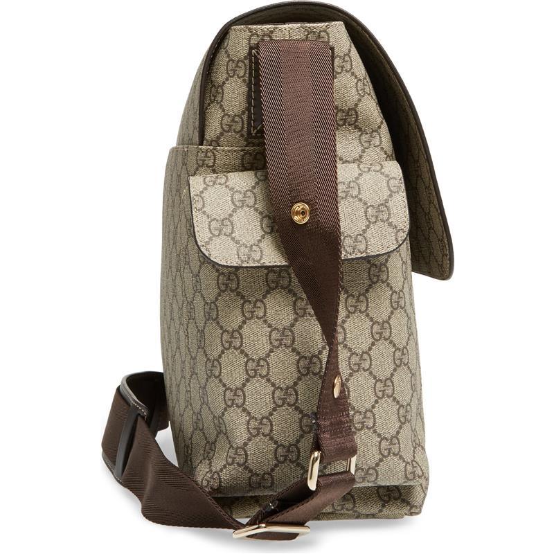 Gucci Supreme Diaper Bag with Changing Pad, Beige Image 5