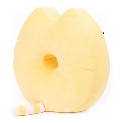 GUND Pusheen Sprinkle Donut plush toy, shaped like a donut with a pastel yellow color and a striped tail.