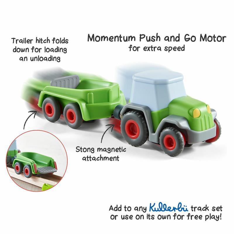 Haba - Kullerbu Tractor and Trailer with Momentum Motor Image 7