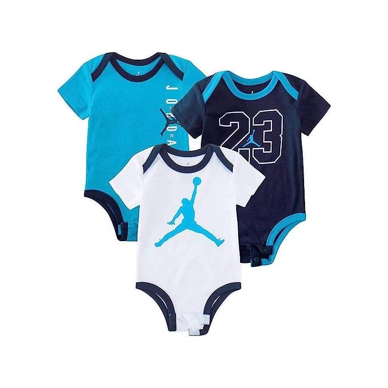 Haddad - 3Pk Nike Swoosh Baby Bodysuit Set, Blue Image 1