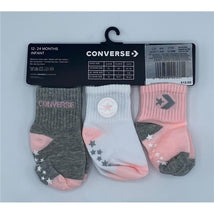 Haddad - Converse Baby 3Pk Grip Quarter Socks - Artic Punch Image 2