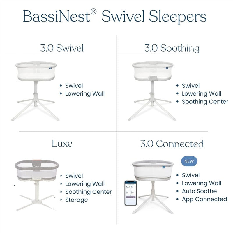 HALO BassiNest Soothing Swivel Sleeper 3.0 - Grey Image 7