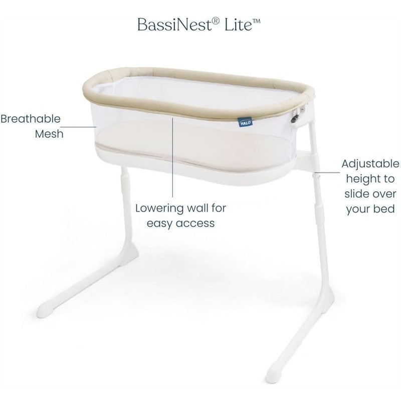 HALO BassiNest Lite Portable Bassinet - Oat Image 2