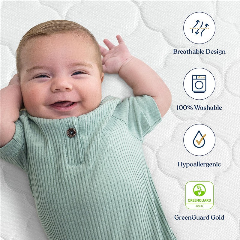 HALO DreamWeave Breathable Crib Mattress - White Image 2