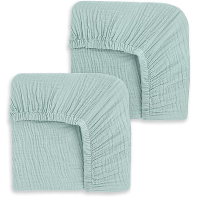 HALO Full-Size Fitted Crib Sheets 2-Pack - Calm Sage Image 1