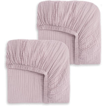 HALO Full-Size Fitted Crib Sheets 2-Pack - Mauve Image 1