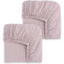 HALO Full-Size Fitted Crib Sheets 2-Pack - Mauve Image 1