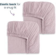 HALO Full-Size Fitted Crib Sheets 2-Pack - Mauve Image 2