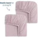 HALO Full-Size Fitted Crib Sheets 2-Pack - Mauve Image 2