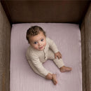HALO Full-Size Fitted Crib Sheets 2-Pack - Mauve Image 5