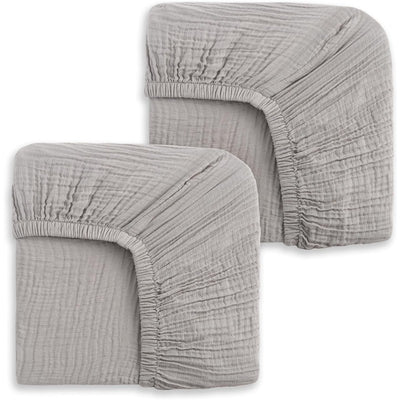 HALO Full-Size Fitted Crib Sheets 2-Pack - Storm Grey Image 1