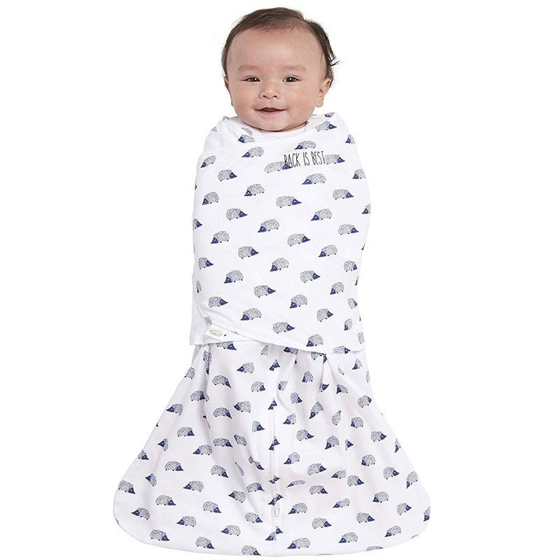 HALO SleepSack Swaddle 100% Cotton 1.5 TOG - Navy Hedgehog, Small Image 2