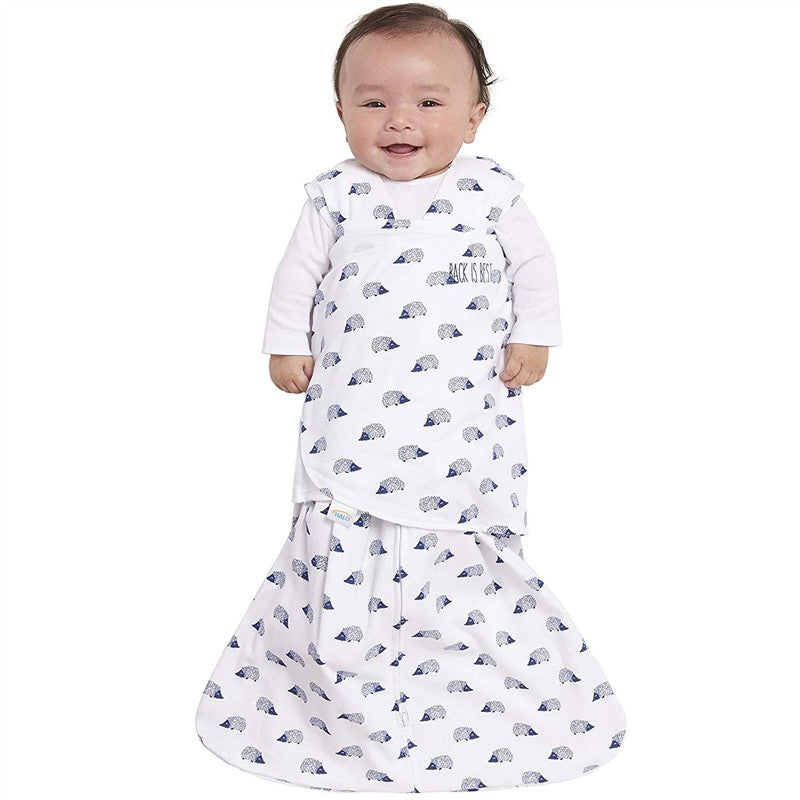 HALO SleepSack Swaddle 100% Cotton 1.5 TOG - Navy Hedgehog, Small Image 4