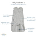 HALO SleepSack Swaddle 100% Cotton 1.5 TOG - Space Image 3