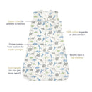 HALO SleepSack Wearable Blanket 100% Cotton 0.5 TOG - Watercolor Dinos, Medium Image 3